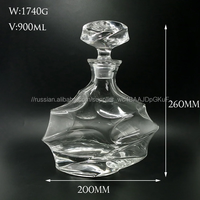 900 мл роскошные стеклянные Виски Ликер Вино Уникальный Графин Кристалл бутылки вина Графин