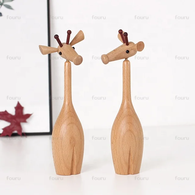 
Nordic wooden animal giraffe crafts and arts and handcrafted wood products Can be 360 Degrees Activity for home decor 