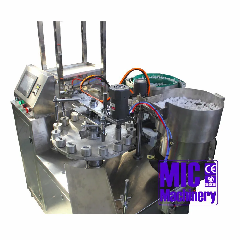 Mic-r502 semi auto tube capping machine/pipe filling and capping machine