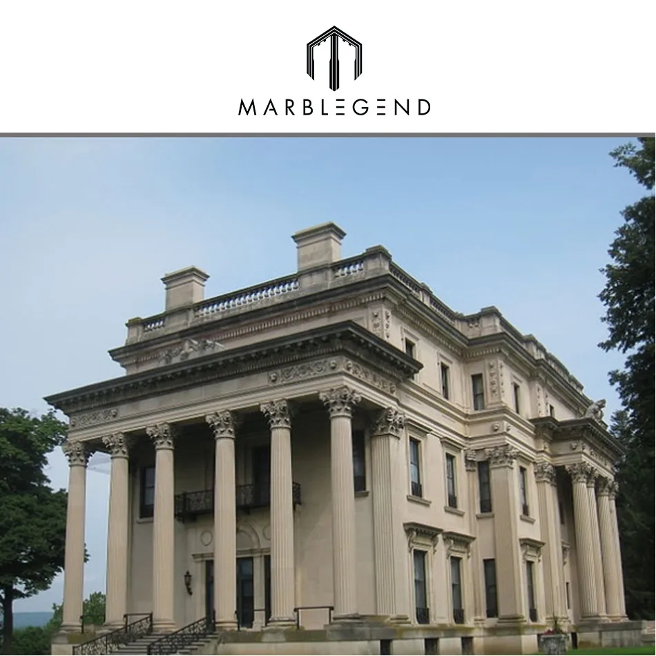 Использование в вилле Римский полый мраморный камень ворота стойка дизайн