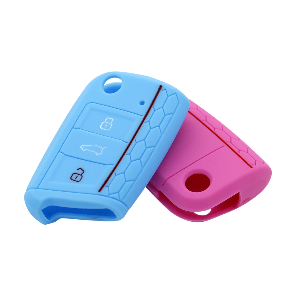 Car accessories Car Key  Fob 3 Button Silicone Car Key Cover Case