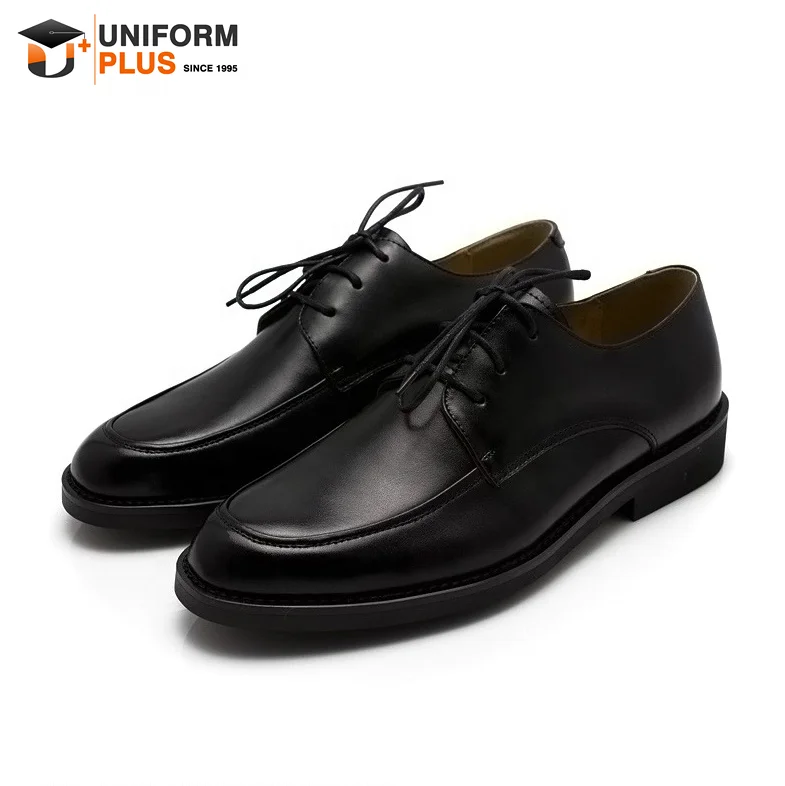 Security officer Cabin crew Hotel Restaurant man genuine leather uniform shoes