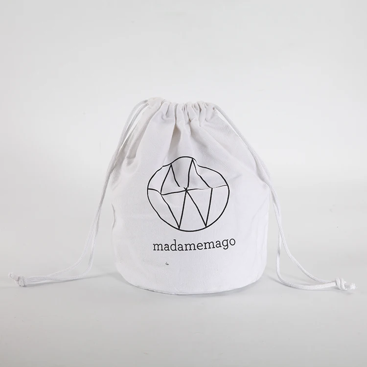 Promotional wholesale small organic cotton muslin gift bag