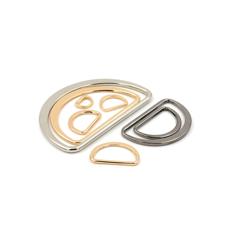 
Interlocking zinc alloy metal D shaped belt metal buckle 