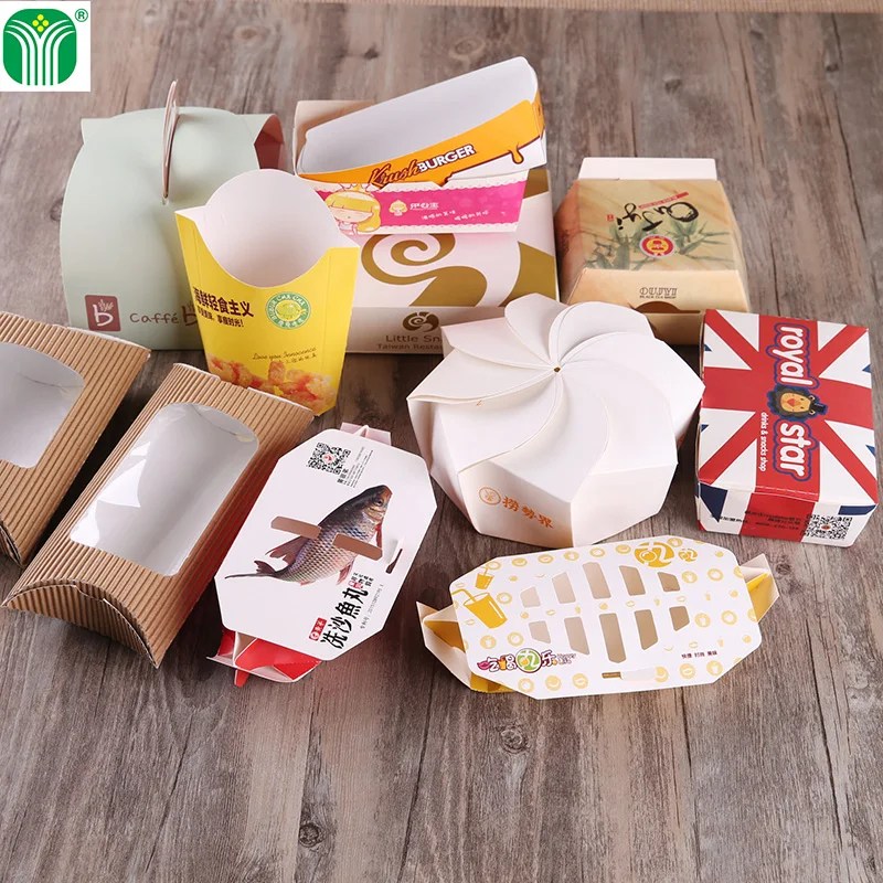 china supplier custom disposable packing paper box for food