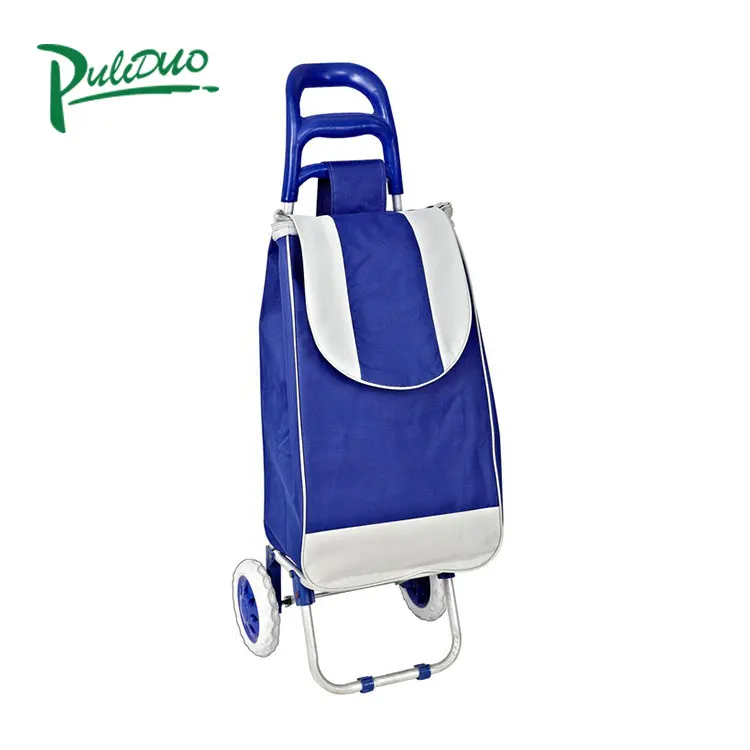 Foldable grocery cartHigh Quality Promotional Shopping Cart Trolley 2 Wheels Foldable Shopping Cart