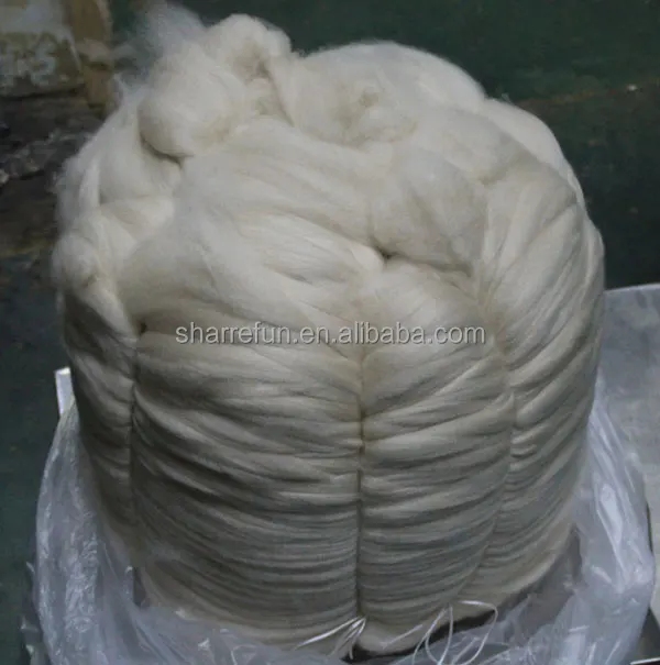 Factory Wholesale mongolia cashmere fiber tops 15.5-16.5mic/44mm for spinning worsted yarn