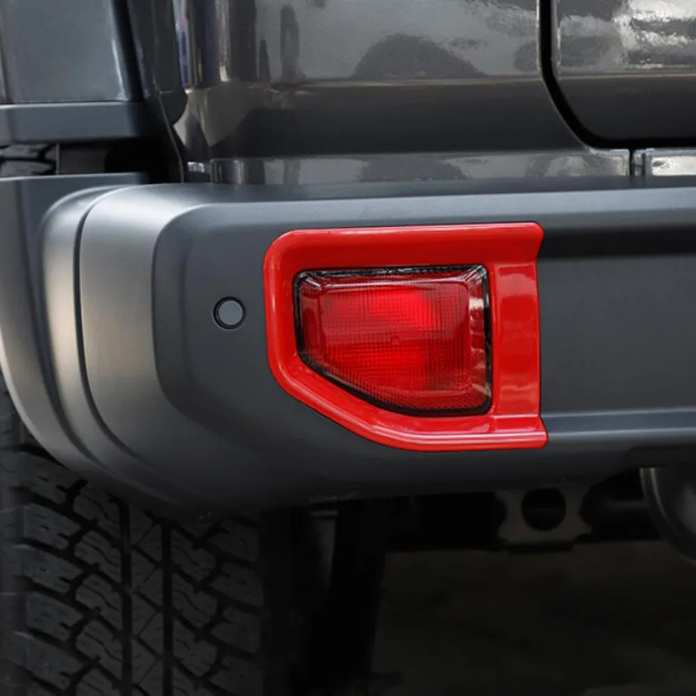 Rear Bumper Fog Light Trim Decorative Sticker protective cover frame for jeep wrangler JL Exterior Accessories 2018 2019