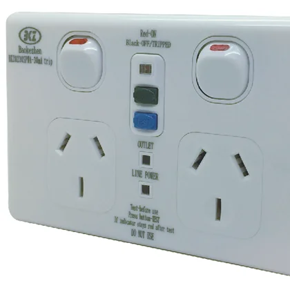
PLASTIC SOCKET SWITCHED TWIN RCD 