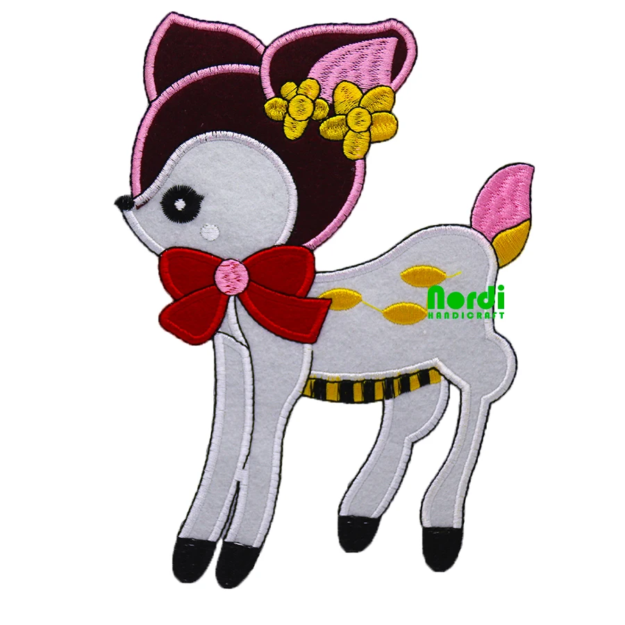 Custom shaped cheap chenille patches iron-on patch for kids clothes