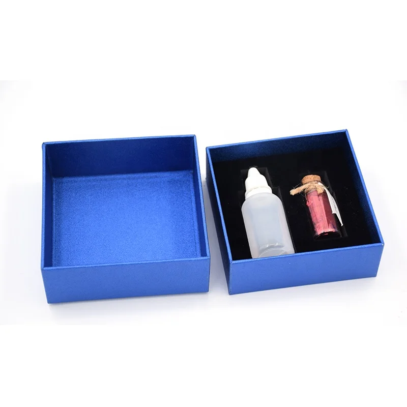 Customized logo square essential oil bottle cosmetic packaging lid and base paper Box