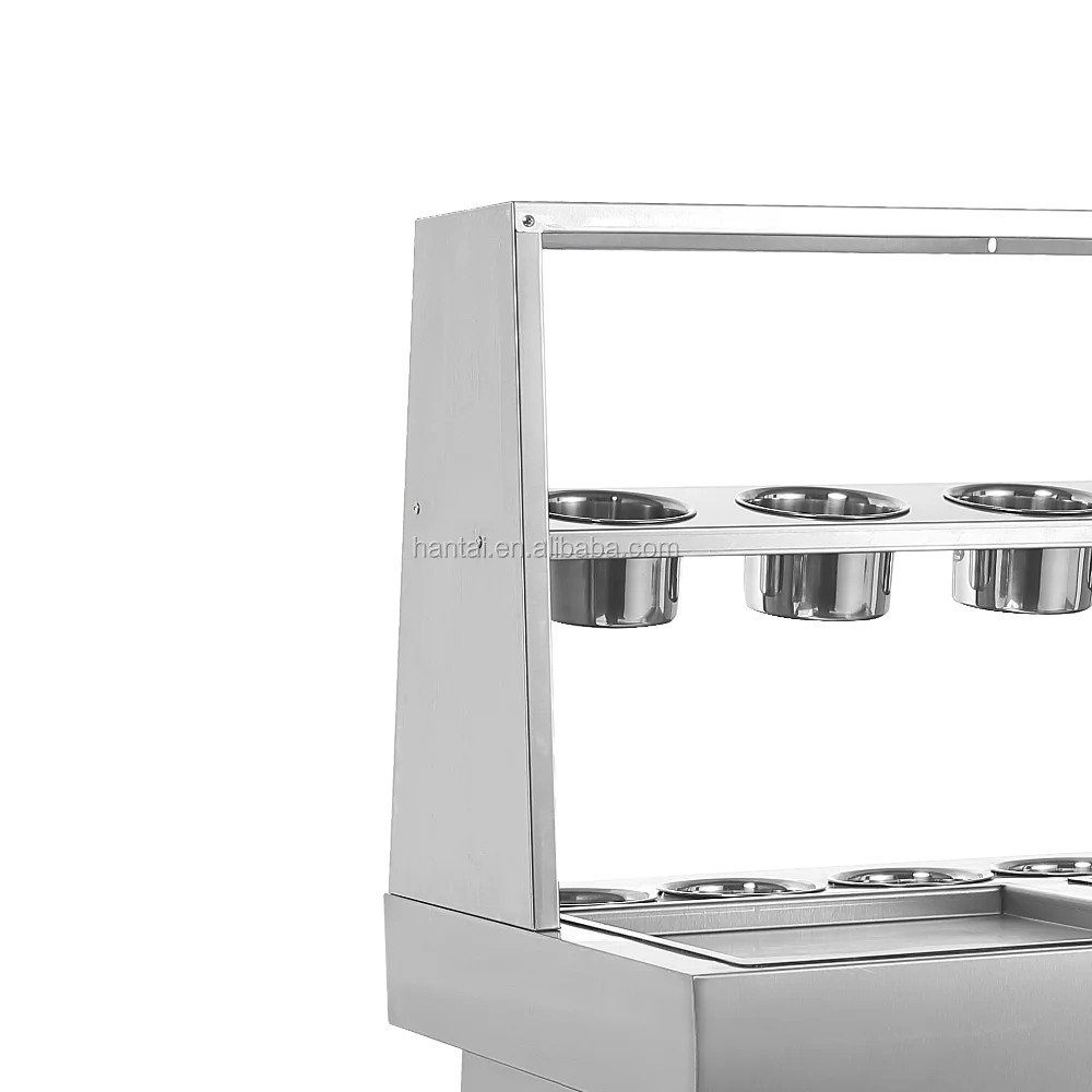 Commercial instant freezing fried yogurt roll ice cream machine for stalls