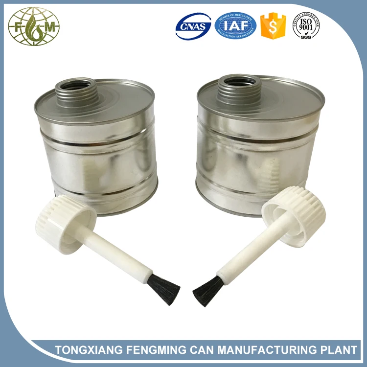 
500ml glue metal tin cans with brush on lid for pvc pipe adhesive use 