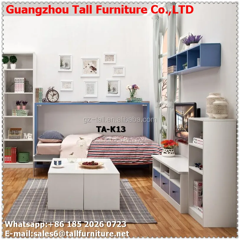 Смарт жилплощадь скрытая настенные кровать/мерфи кровать