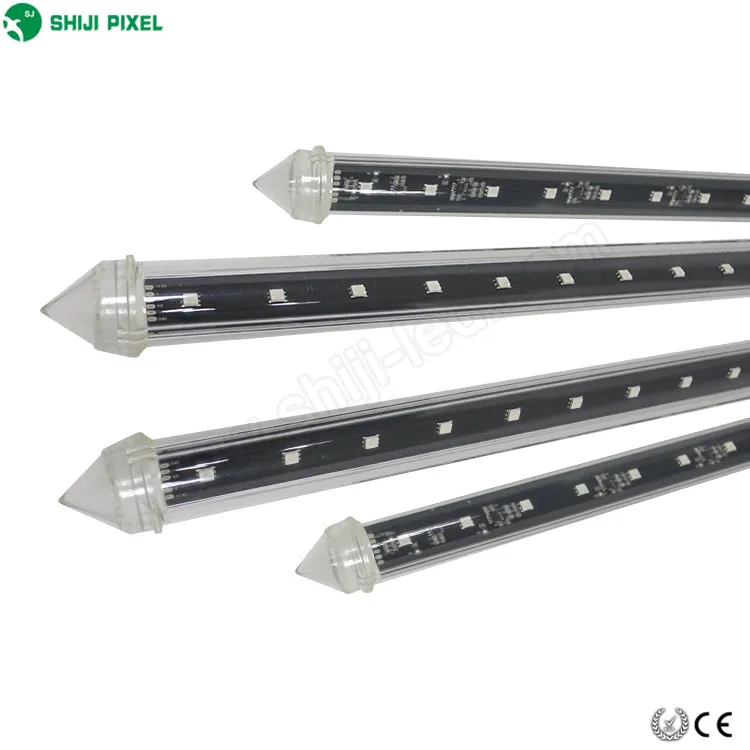 Led Pixel Light Decorative Tube 360 Degree Meteor Dmx 3d Vertical Digital Rgb Led Tube Light