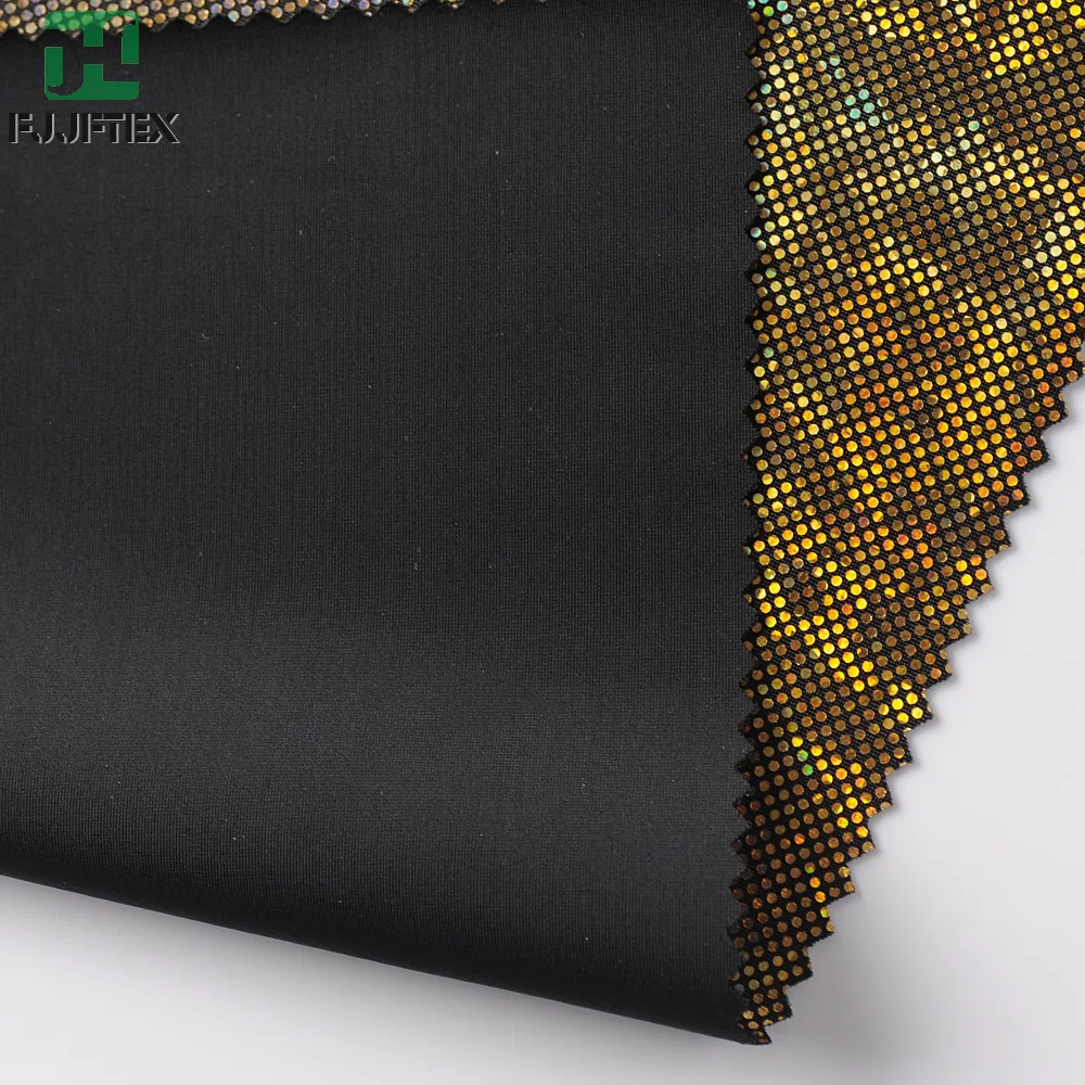 Chinese textile foil printing 80 polyester 20 spandex fabric for woman dress