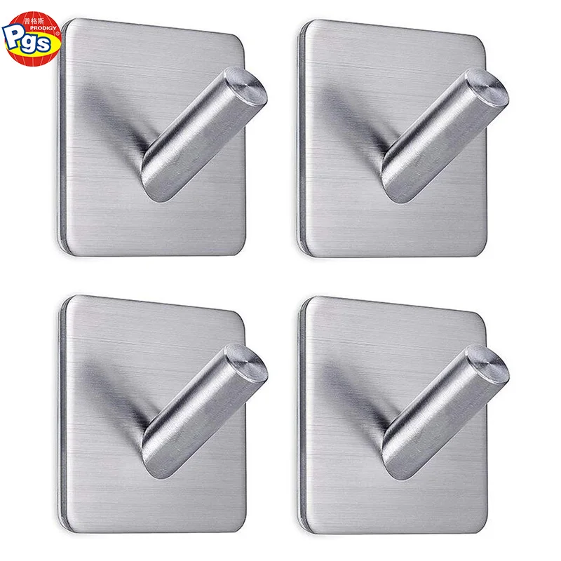
Stainless steel adhesive hook towel hook Damage Free 5kg adhesive wall hook 