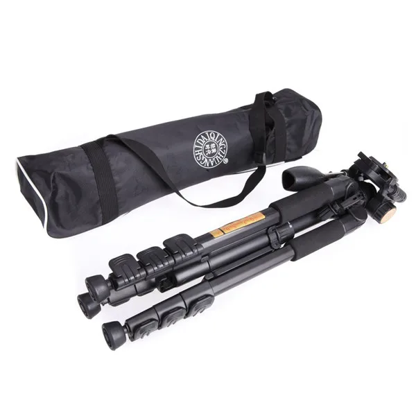 Professional QZSD Q111 Aluminum Portable Tripod with Q08 Rocker Arm Ball Head for  SLR Camera