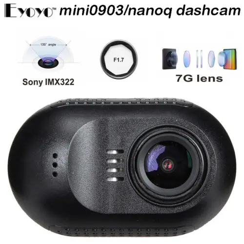 EYOYO Мини 0903/nanoq 7 Г Ночного Видения GPS HD 1080 P Конденсатор Wi-Fi В-Car Даш Cam