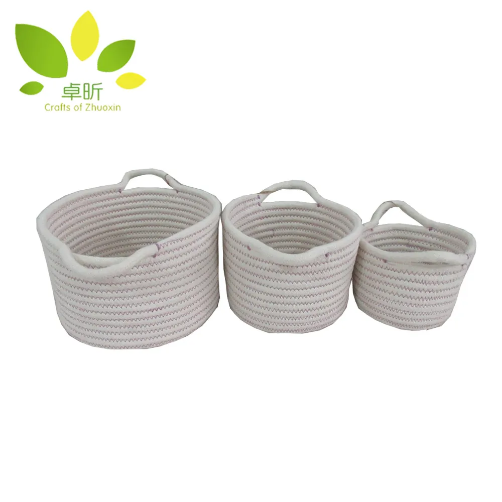 wholesale decorative storage box cotton rope basket