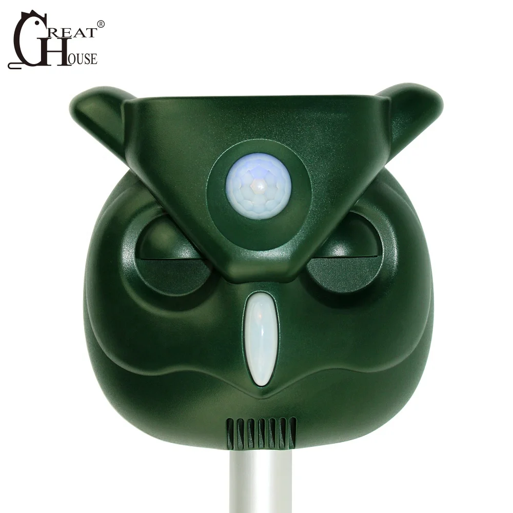 
GH-504 Outdoor Garden solar power ultrasonic motion activated deer raccoon raccoo skunks possum bear repeller animal repellent 