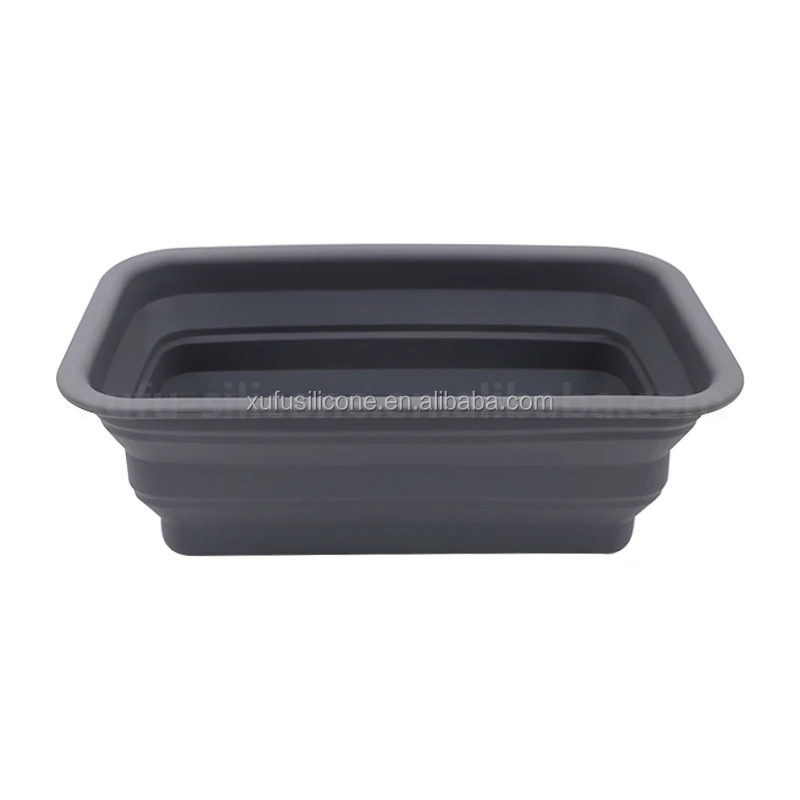 Outdoor Use BPA Free Food Grade Collapsible Food Container Collapsible Silicone Beer Ice Bucket Silicone Storage Container