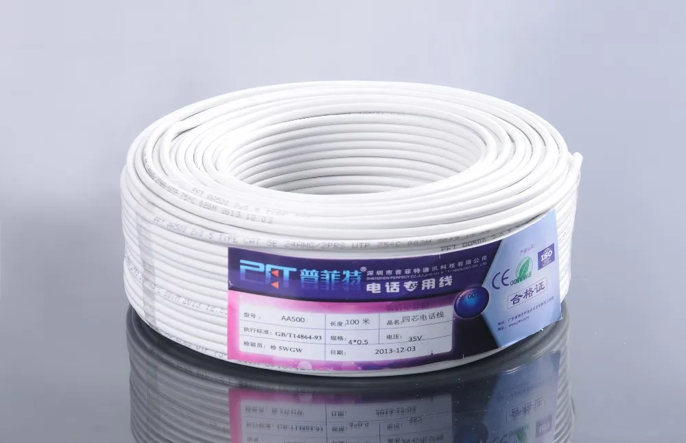 Китай Заводская конкурентоспособная цена 2 пары шнуров 4c cat3 кабель