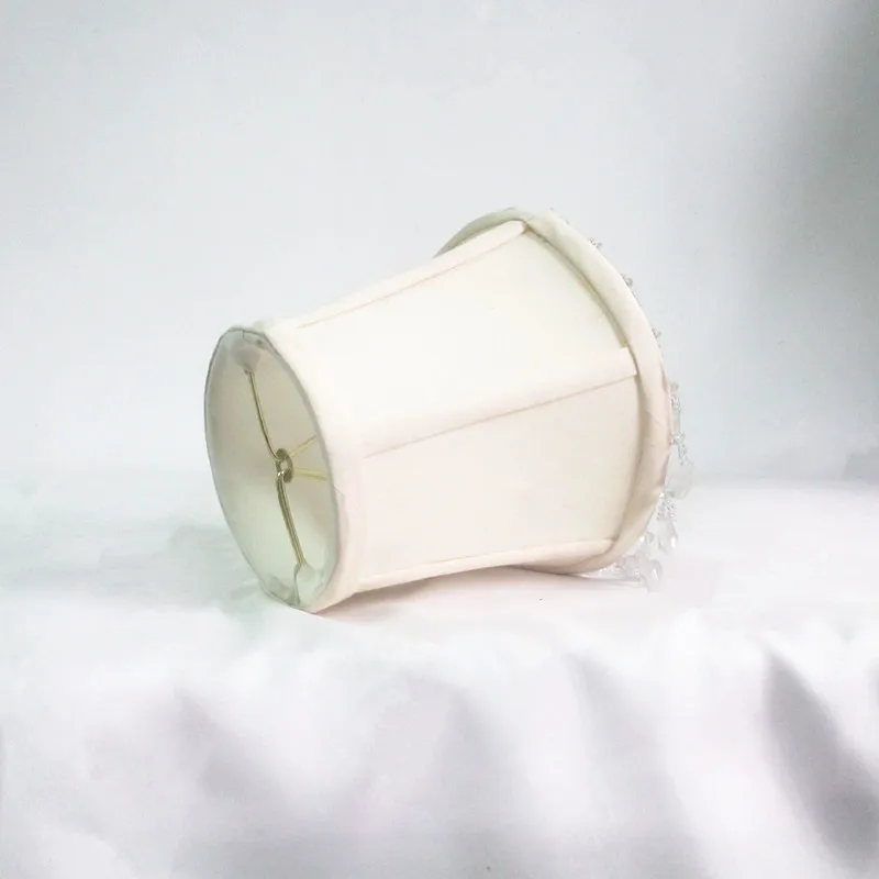 small white softback bell shape Chandelier Lamp Shades,lampshade beaded fringe