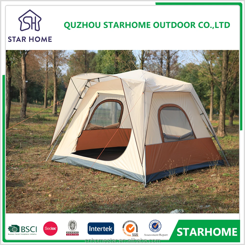 5-8 Person Glamping Family High Quality Camping Tents With Double Laywer Cheap Large Outdoor Tent