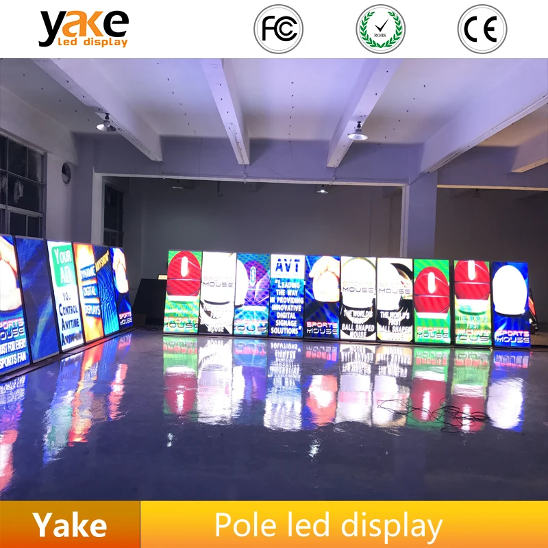 Высокая яркость P6 уличная дорога сторона рекламы полюс вывески щит наружный светодиодный экран дисплея