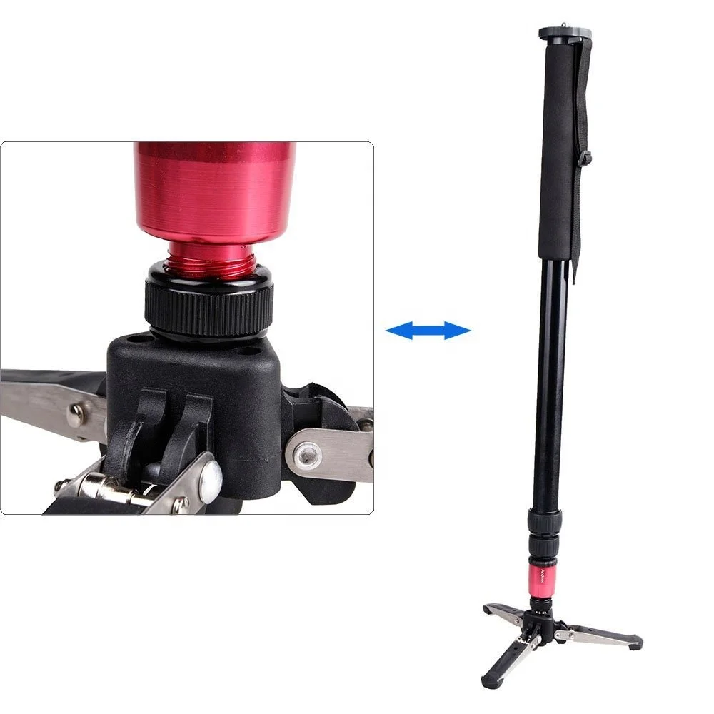 3/8 screw Tripods Monopod Support Stand Universal Stand Three Feet 3 Legs Monopod Support Stand Base For Manfrotto Gitzo Benro