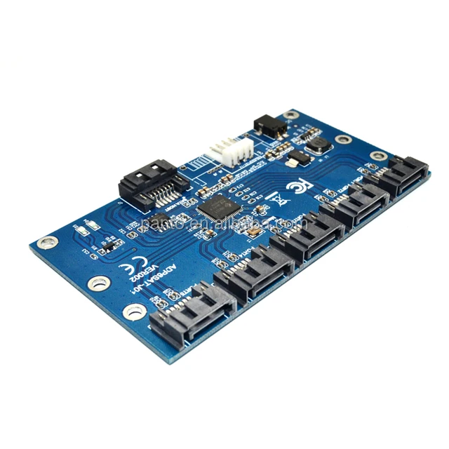 SATA II Adapter Card SATA 1 to 5 Port Converter (SATA Port Multiplier) Riser card Hub for IFPS