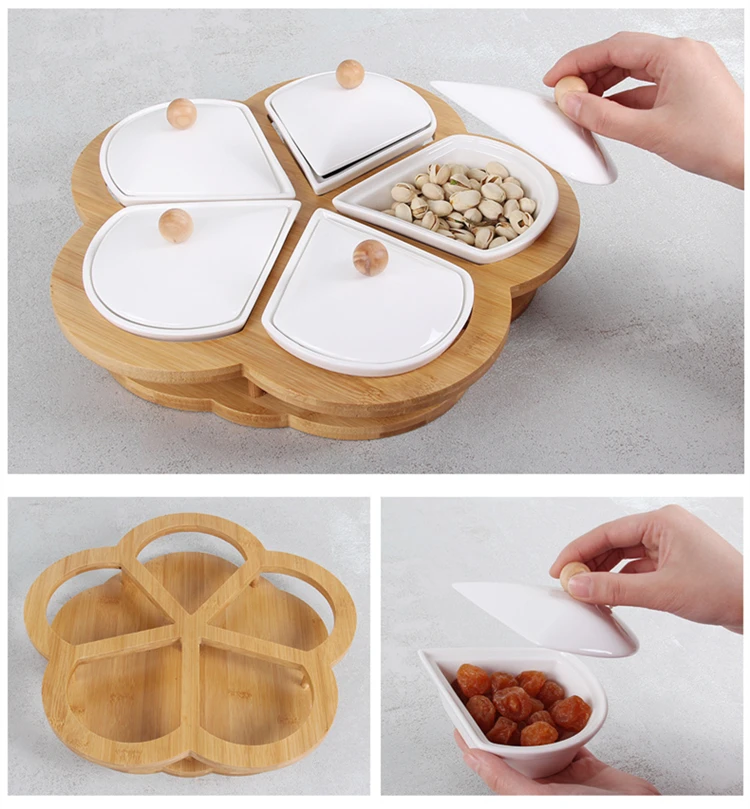 Creative Multifunctional Combination  5 Compartment  Food Storage  Box  with Lid