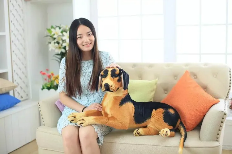 cute soft cuddly large realistic dog stuffed animals plush toy for sale