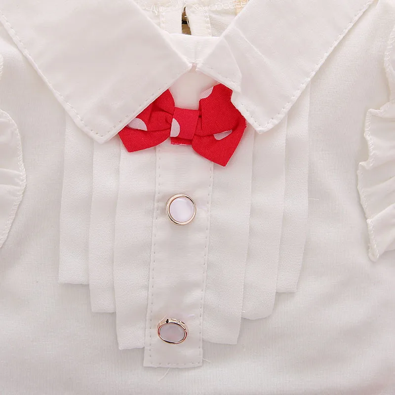 2022 Wholesale custom cotton new born baby summer clothes sets shirts and overalls suit for girls dots printing sets