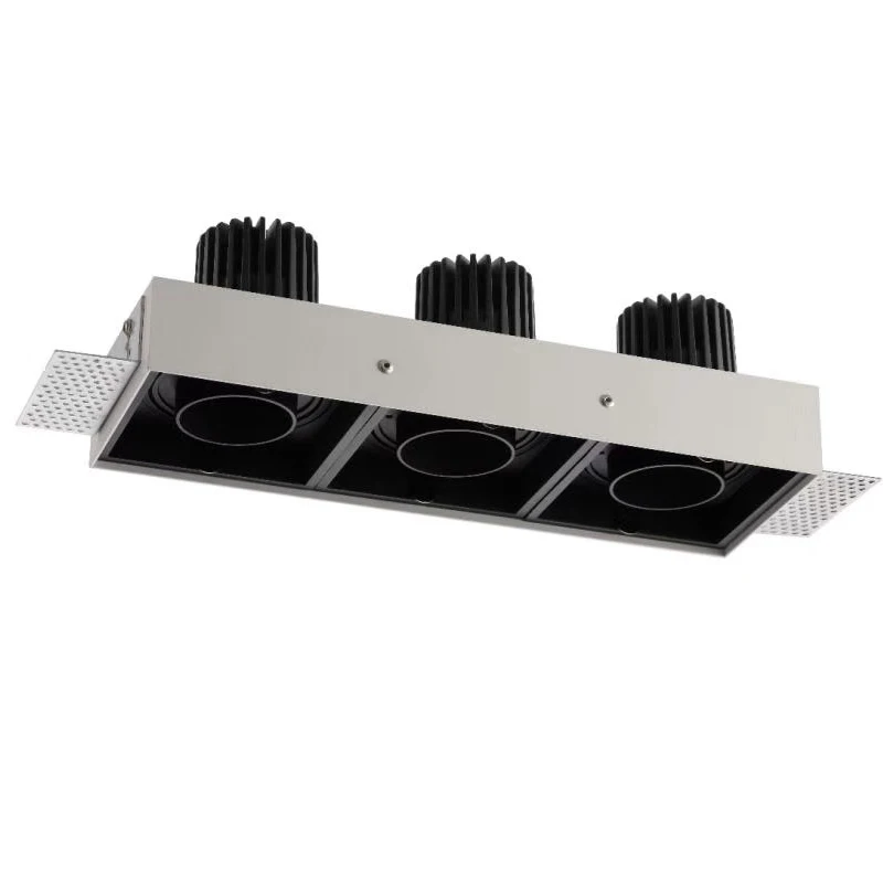 High quality Square lighting CRI 90 95 Single Double triple heads COB LED downlight