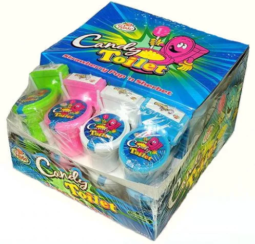 Halloween sour potty candy toys with lollipop