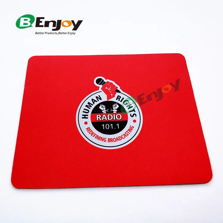 Custom Brand Logo Print Fabric Mouse Pad ,Plain Mouse Pad Red