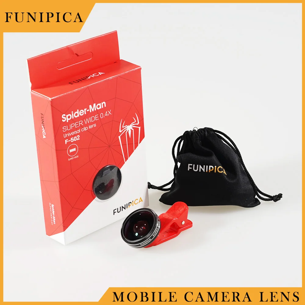 Смартфон фотографии Камера FUNIPICA оригинальный 0.4x Широкоугольный клип Объектив для