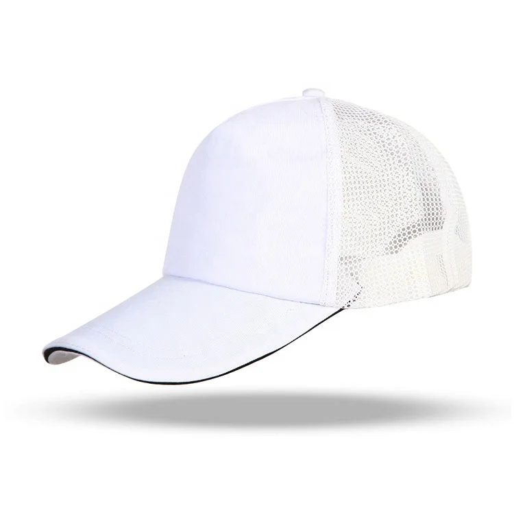 Custom Men Plain Baseball hats Solid Trucker Mesh Blank Curved Visor Hat cheap price