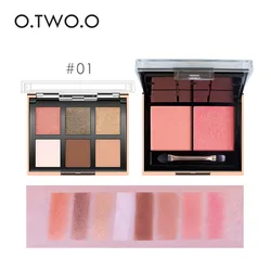 O.TWO.O Customization Makeup Professional Factory 6 Eyeshadow 2 Blusher Set Makeup Palette