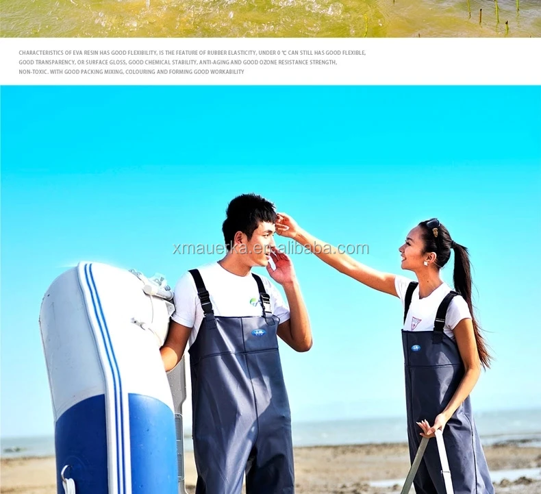 
Waterproof and breathable nylon pvc chest fishing waders for men pants 