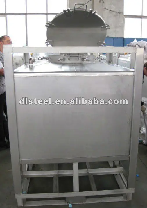 
Cubic stainless steel tank with strong frame 