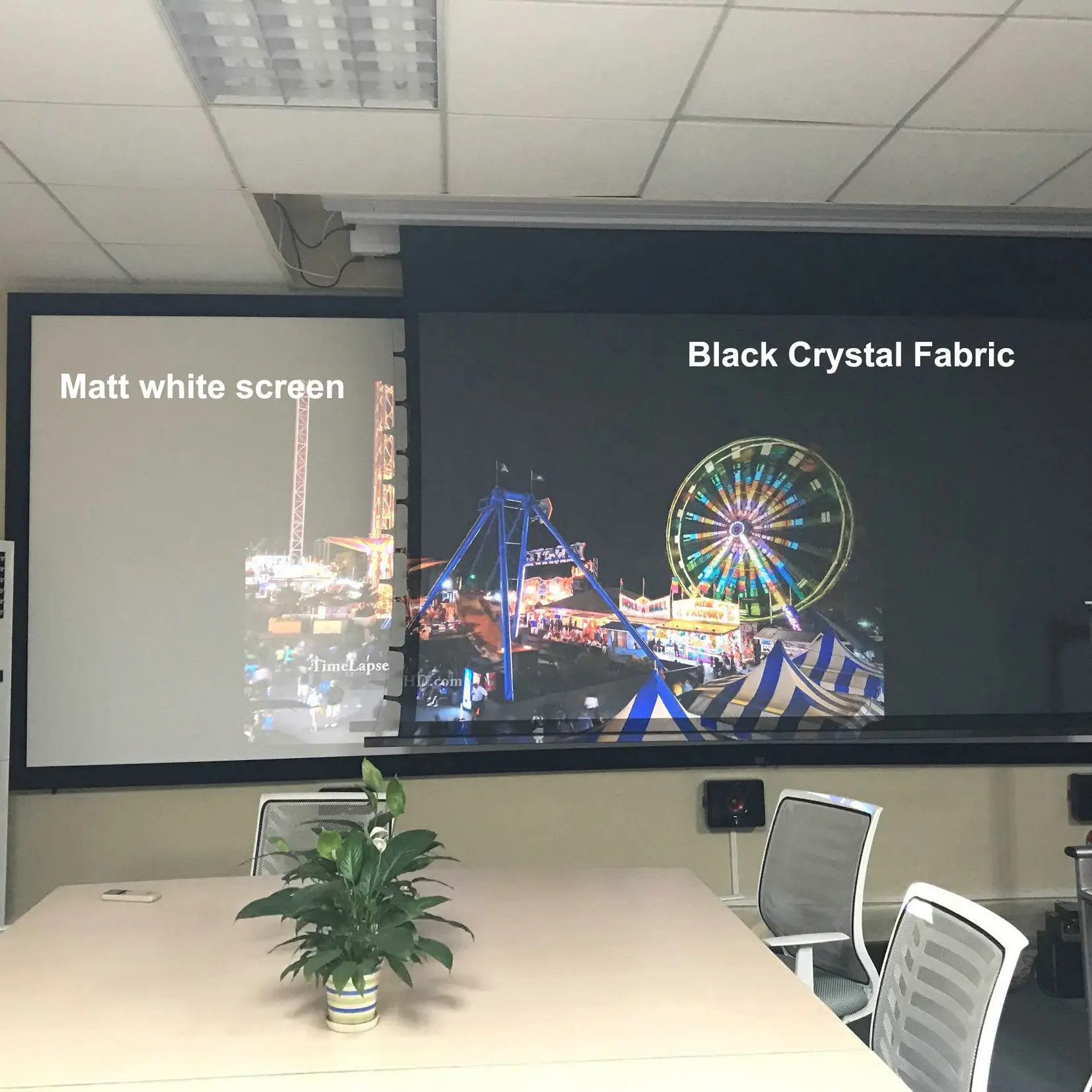 ALR Black projection screen fabric film for long throw 4k projector