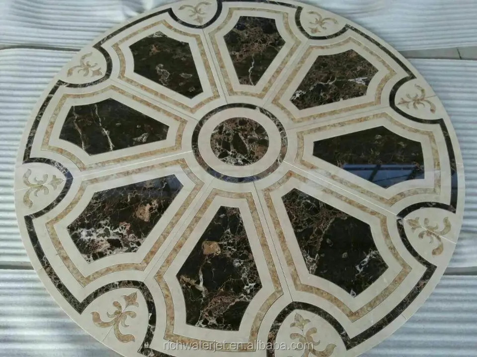 
Ultra high pressure waterjet marble tiles design floor pattern 