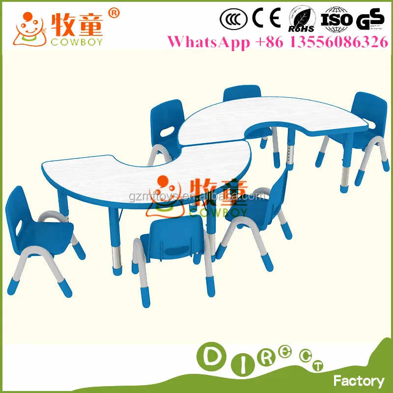Wholesale cheap plywood used material of preschool children tables and chairs