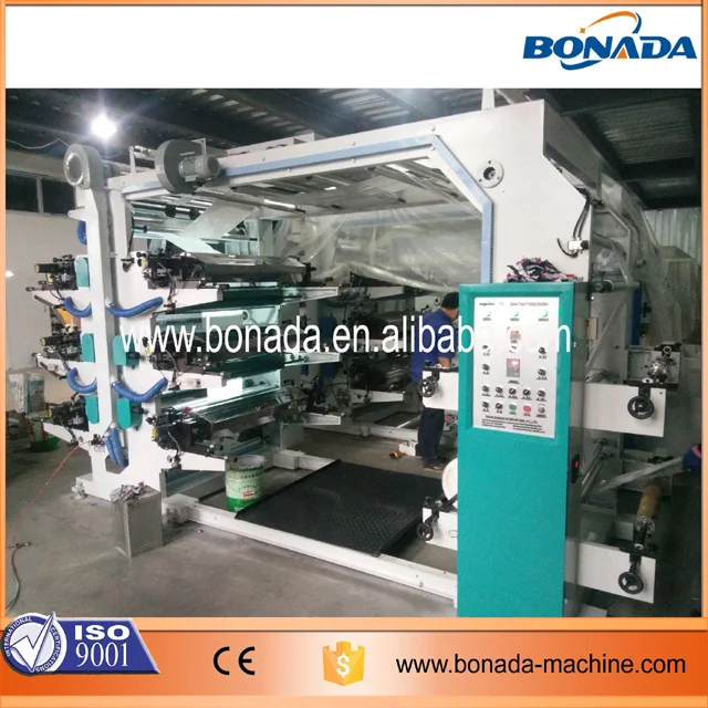 Новинка 2018, флексографская печатная машина с шестью цветами