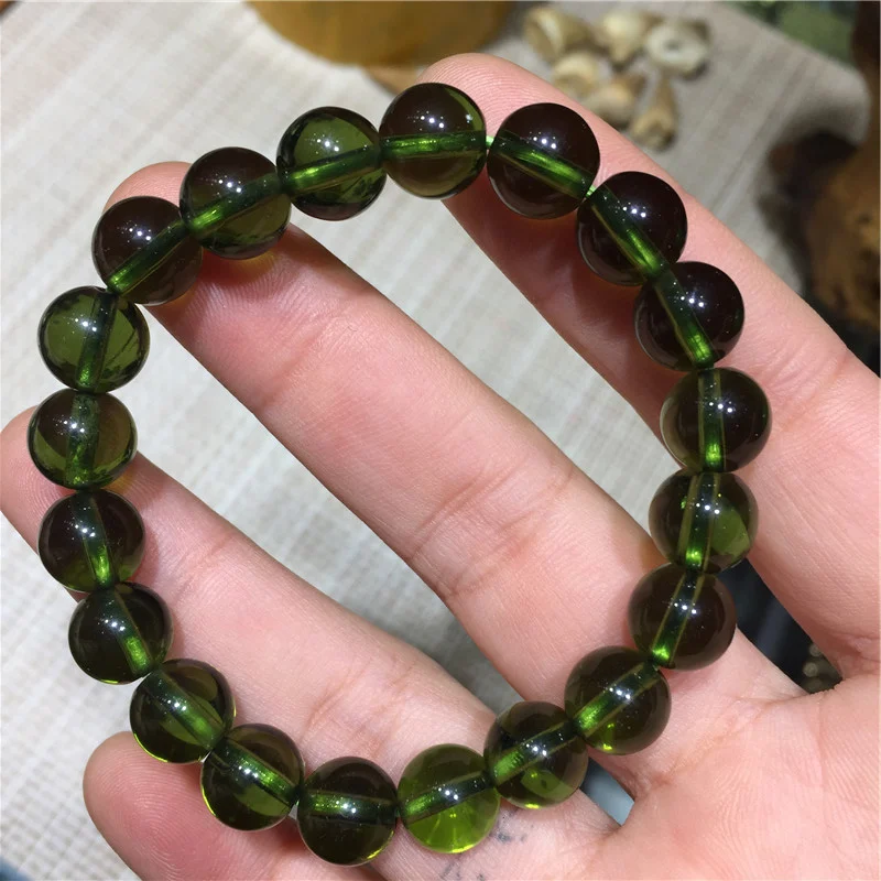 Bulk Wholesale 9-10mm Beautiful Charming Moldavite Bead Bracelet
