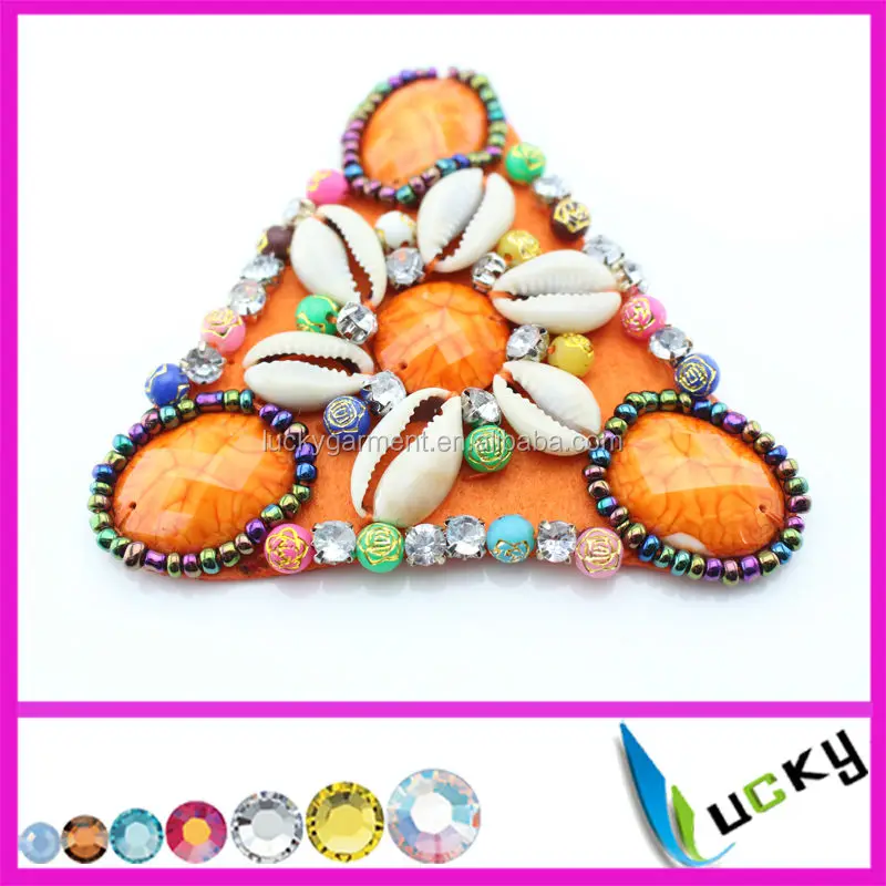 
2014 New Design 100% handmade beads applique with sew on rhinestone crystal strass for clothes wedding shoe decoration 