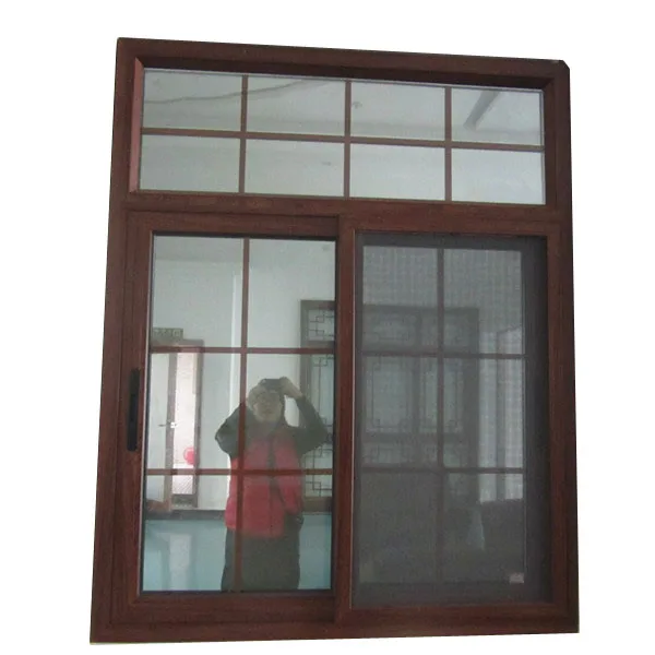 Modern house window design wooden color new products 2018 innovative product sliding window grill design